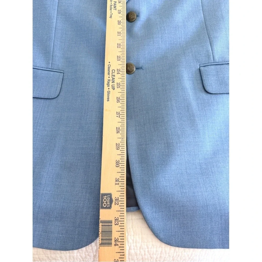 Meeting Street Mens Light Blue Two Button Blazer Sport Coat Jacket 44 Long‎